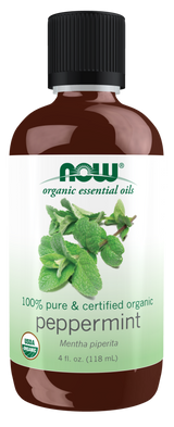 Now ORGANIC PEPPERMINT OIL  4 OZ