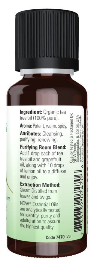 Now ORGANIC TEA TREE OIL 1 OZ