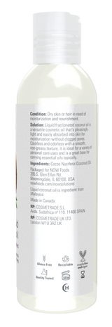 Now LIQUID COCONUT OIL 4 OZ
