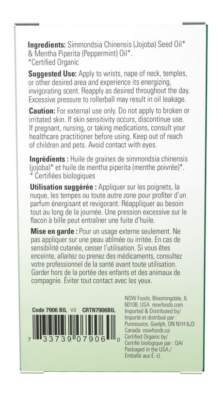 Now ORGANIC PEPPERMINT EO ROLL-ON  10 ML