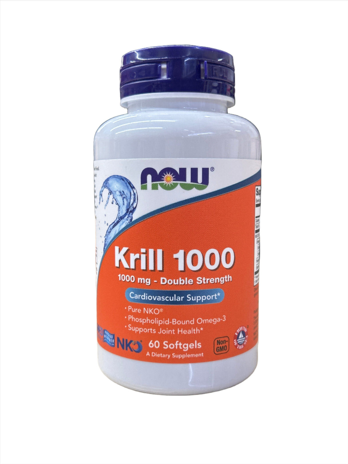 Now Krill Oil Double Strength 1000 mg 60 Soft Gels