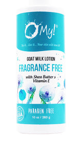 O MY! BATH AND BODY GOAT MILK LOTION FRAGRANCE FREE 12OZ