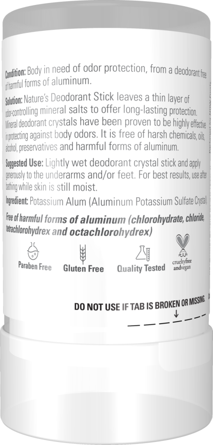 Now NATURE'S DEODORANT STICK(STONE)  4.25 OZ