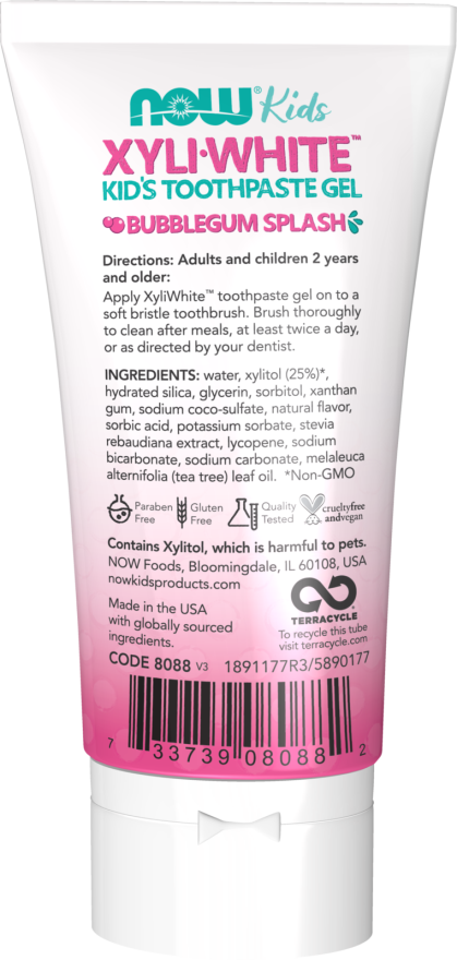 Now KID'S XYLIWHITE(TM) BUBBLEGUM TOOTHPASTE  3 OZ TUBE
