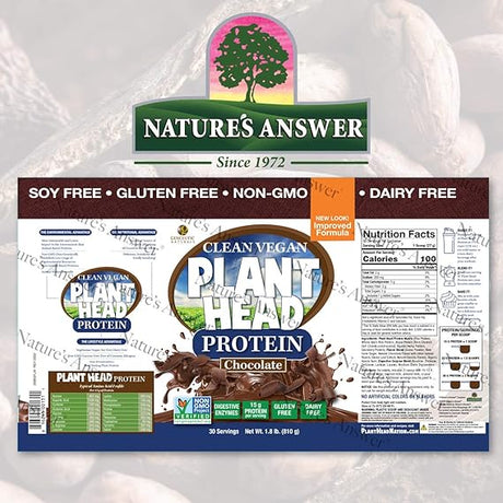 GENCEUTICS Plant Head Protein Chocolate 1.7 lbs