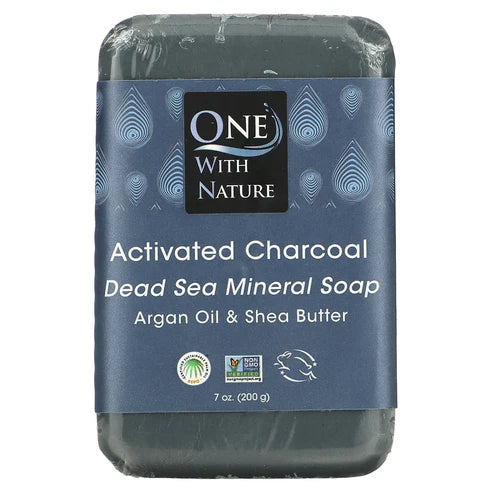 ONE WITH NATURE DEAD SEA ACTIVATED CHARCOAL SPA BAR SOAP 7OZ