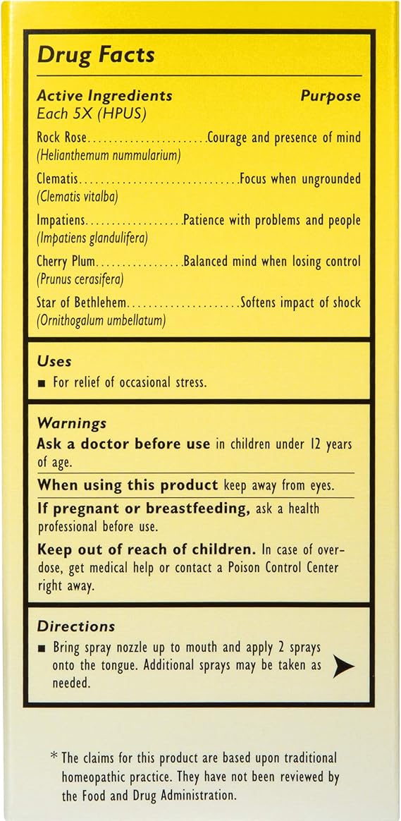 Bach Rescue Remedy Spray Natural Stress Relief