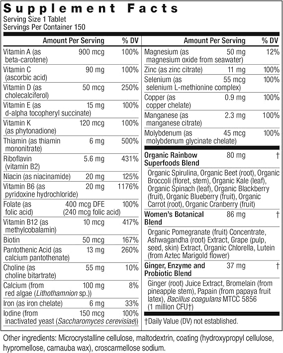 Rainbow Light HIGH POTENCY WOMEN'S ONE NON-GMO 120CT  (ORIGINAL PID: 21705)