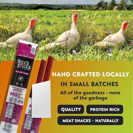NICK`S STICKS Spicy Turkey Snack Sticks Free Range 1.7 OZ