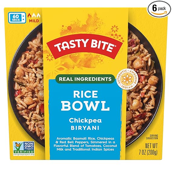 TASTY BITE ChickPea Biryani,Rice Bowl 7 OZ