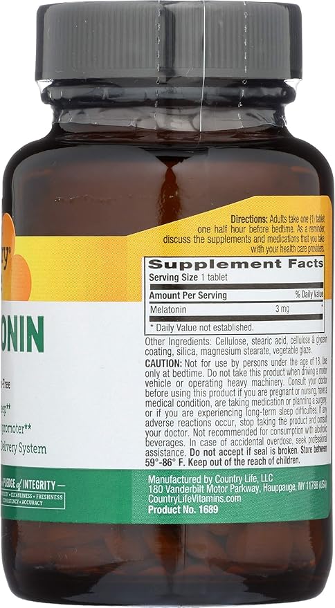 Country Life MELATONIN 3MG 90 Tablet