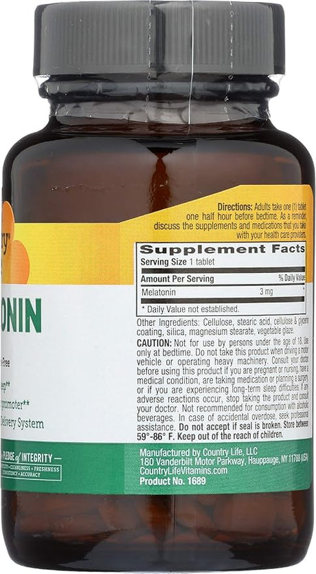 Country Life MELATONIN 3MG 90 Tablet