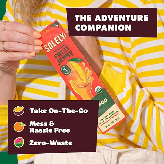 SOLELY Fruit Jerky,Mango,Multipacks 4.1 OZ