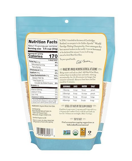 BOB`S RED MILL Steel Cut Oats 24 OZ