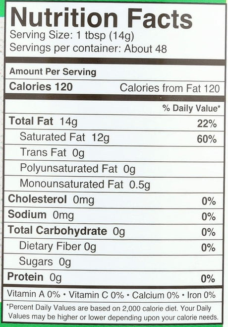 LILY OF THE DESERT ORGANIC VIRGIN COCONUTOIL 25OZ