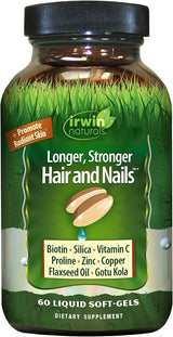 Irwin Naturals Longer, Stronger, Hair And Nails 60 Softgels