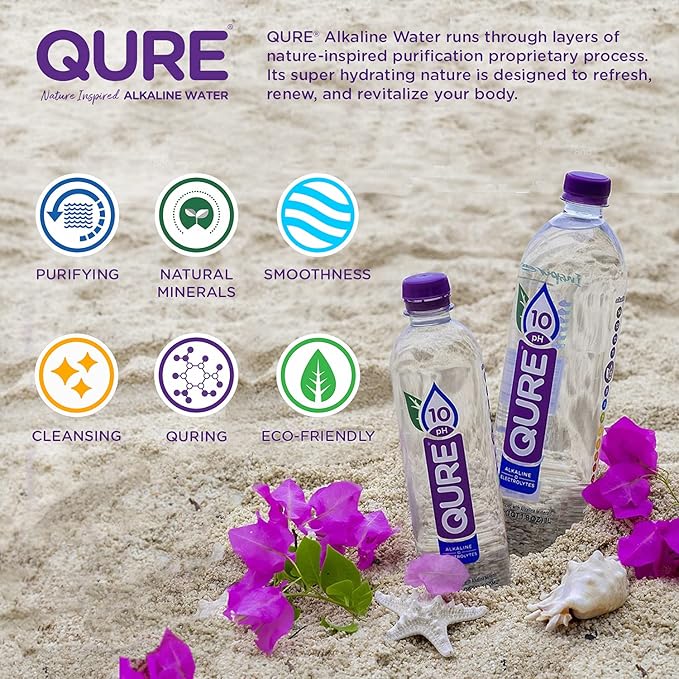 QURE WATER Alkaline Water 24/.5 LTR