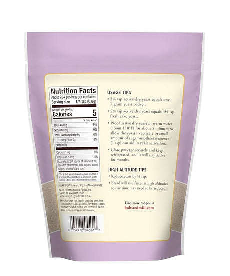 BOB`S RED MILL Yeast Dry Active 8 OZ