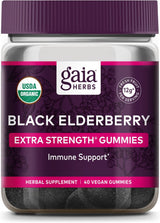 Gaia Herbs Black Elderberry Extra Strength Gummies (COG) 40 ct