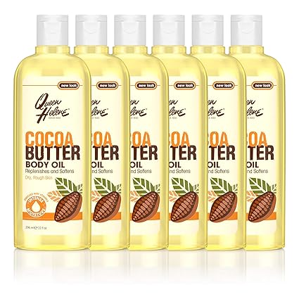 Queen Helene Natural Cocoa Butter Moisturizing Body Oil with Vitamin E, 10 fl oz