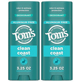 TOM'S OF MAINE DEODORANT CLEAN COAST SCENT  3.25OZ