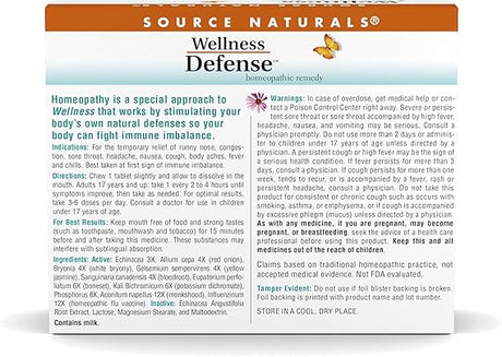 SOURCE NATURALS WELLNESS DEFENSE 48T BOX