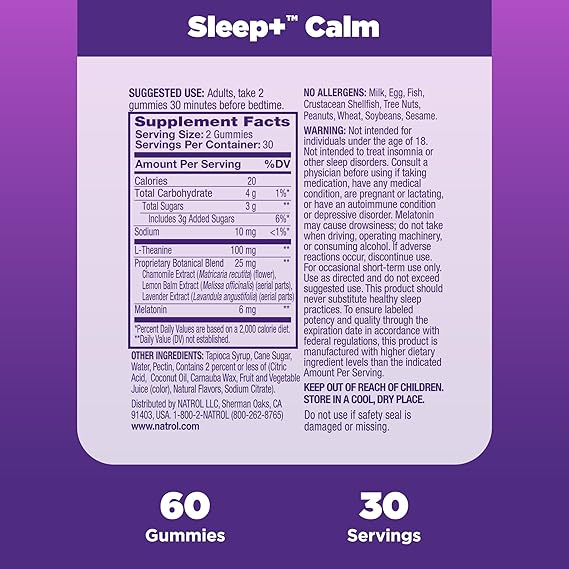 CALM PECTIN SLEEP GUMMIES 60CT