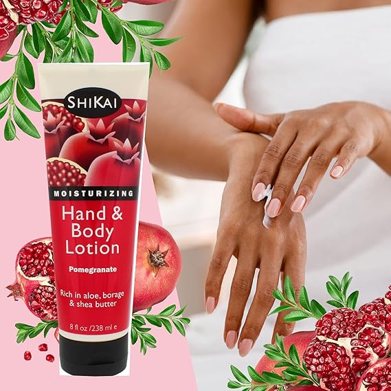 SHIKAI MOISTURIZING HAND & BODY LOTION POMEGRANATE 8 FL OZ