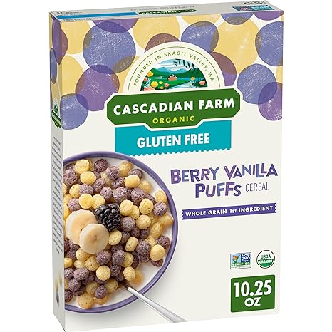 CASCADIAN FARM Berry Vanilla Puffs 10.25 OZ