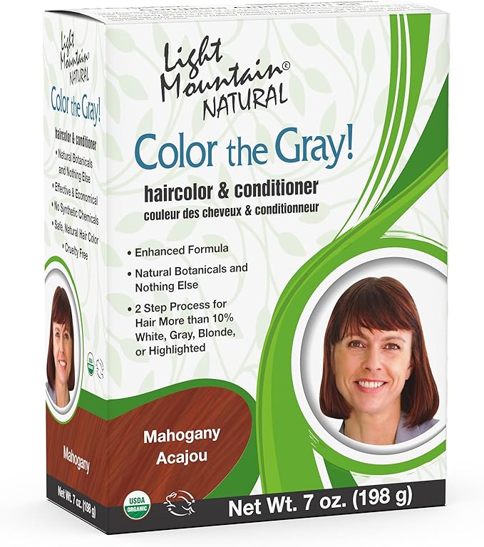 LIGHT MOUNTAIN HENNA GRAY-MAHOGANY 7OZ HAIR COLOR