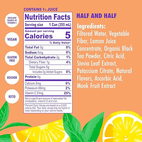 SWOON Lemonade, Half Tea 12/12 OZ