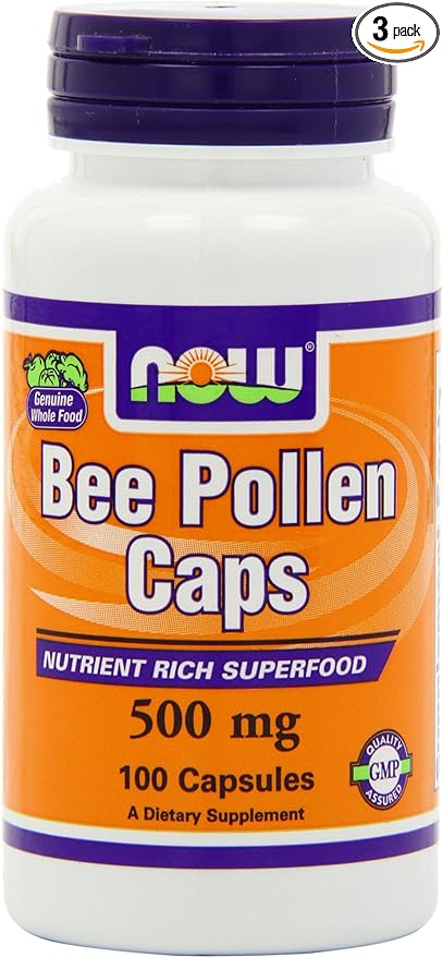 Now Bee Pollen Capsules 500 mg