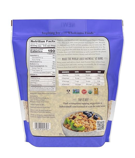 BOB`S RED MILL Rolled Protein Oatmeal 32 OZ