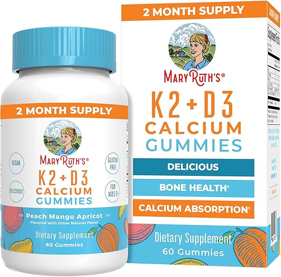 Mary Ruth's K2 + D3 Calcium Gummies 30