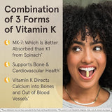 Jarrow Formulas K- Right Vitamin K Complex K1+MK-4+MK-7+D3