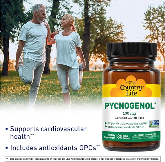 Country Life PYCNOGENOL 100MG 30 Vegicaps