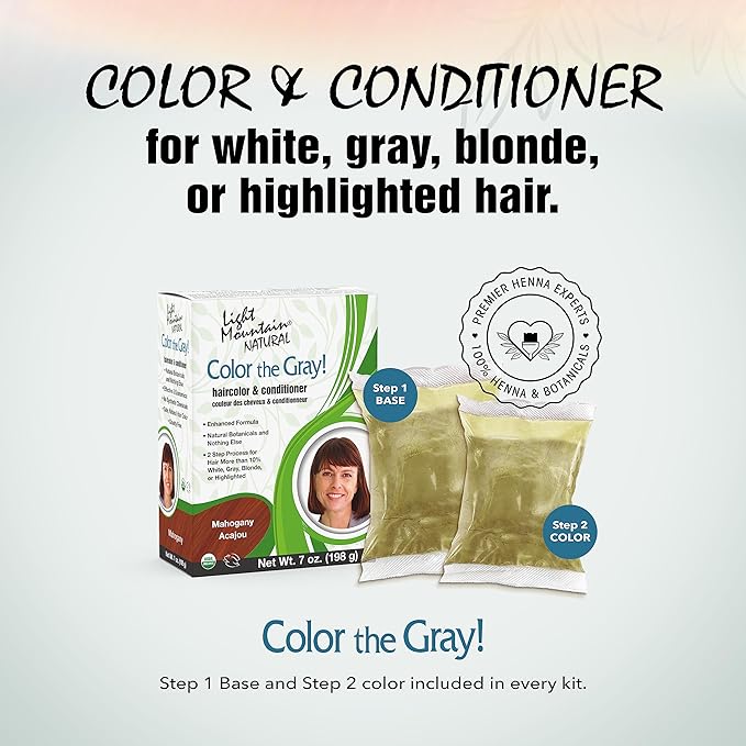 LIGHT MOUNTAIN HENNA GRAY-MAHOGANY 7OZ HAIR COLOR