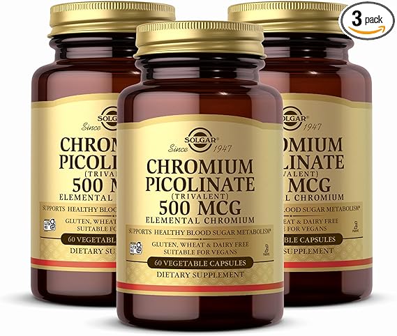 Solgar Chromium Picolinate 500 mcg Vegetable Capsules 60V cap