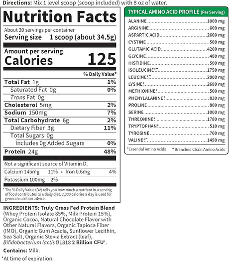 Garden of Life Sport Grass Fed Whey Chocolate 690g POWDER