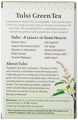 ORGANIC INDIA Tulsi Tea Green w/ Caffeine 18 BAG