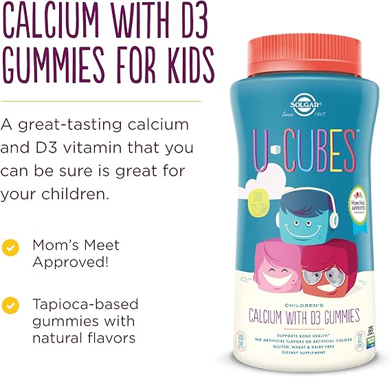 Solgar U-Cubes™ Children's Calcium with D3 Gummies 120gummy