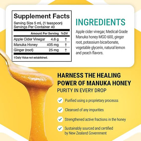Medical Grade Manuka Honey Heartburn 6.8 fl oz