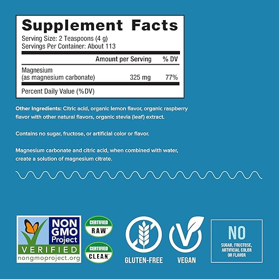 Calm Magnesium supplements drink mix raspberry lemon