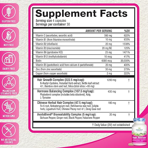 RIDGECREST HERBALS HAIR REVIVE 5 120CAPS