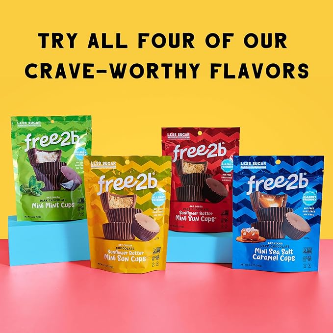 FREE2B Dark Choc Mint Mini Cups 3.5 OZ