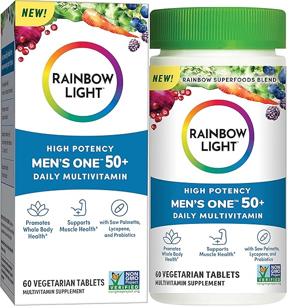 Rainbow Light HIGH POTENCY MEN’S ONE 50+ DAILY MULTIVITAMIN 60CT