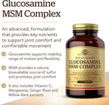 Solgar SHELLFISH-FREE Glucosamine MSM Complex Tablets