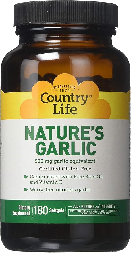 Country Life NATURE'S GARLIC 500MG 180 Softgel