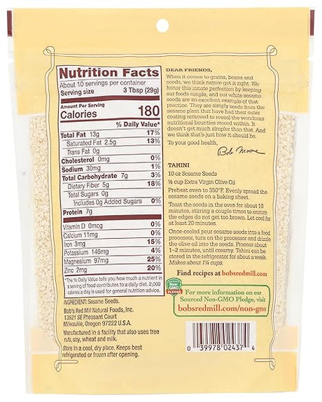 BOB`S RED MILL Sesame Seeds White 5/10 OZ