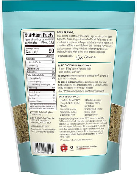 BOB`S RED MILL T.V.P. (Textured Veg Protein) 12 OZ